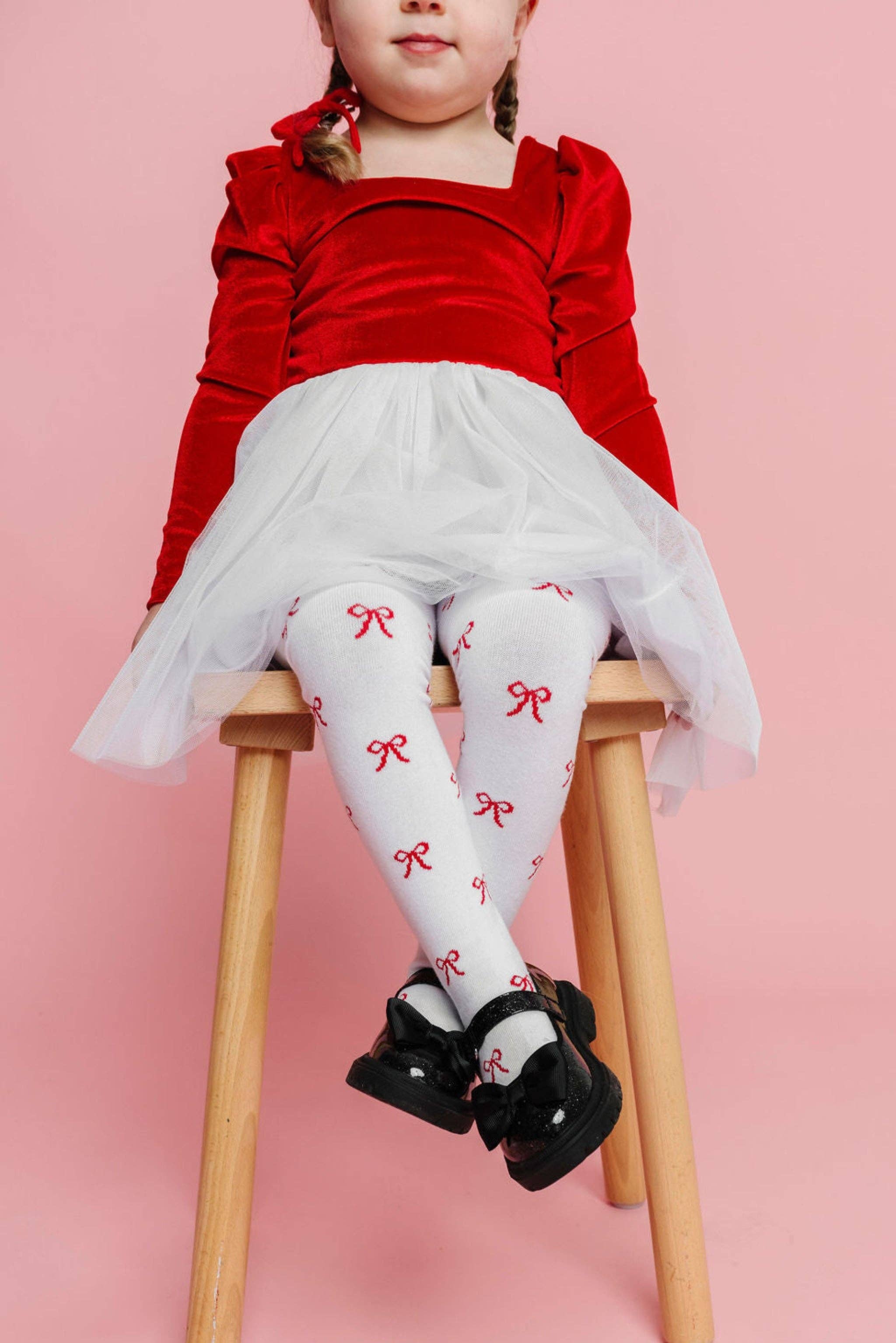 Little Stocking Co. Bow Knit Tights, view 5