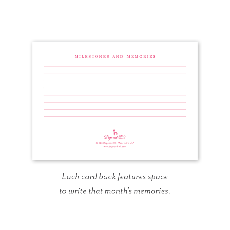 Woodland Pink Milestone Cards: Baby Milestone Cards - Set of 15
