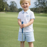 Blue Spring Flowers- Boy's Short Set