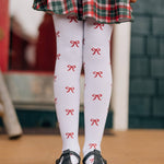 Little Stocking Co. Bow Knit Tights, view 2