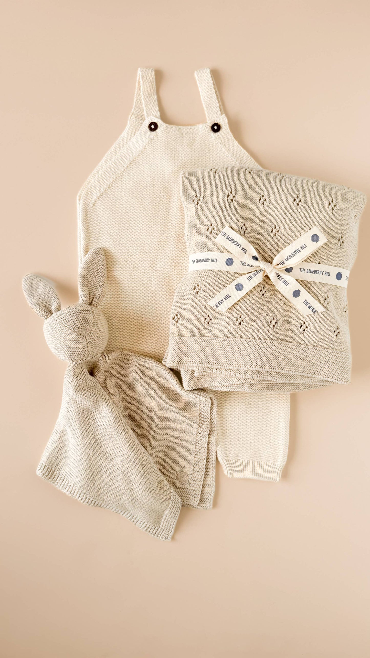 Blanket Bunny Lovey Birch Cotton Baby Gift Spring Summer