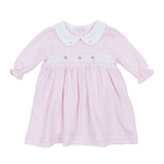 Mia and Luca's Classics Pink Smocked Collared L/S Dress Set