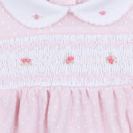 Mia and Luca's Classics Pink Smocked Collared L/S Dress Set
