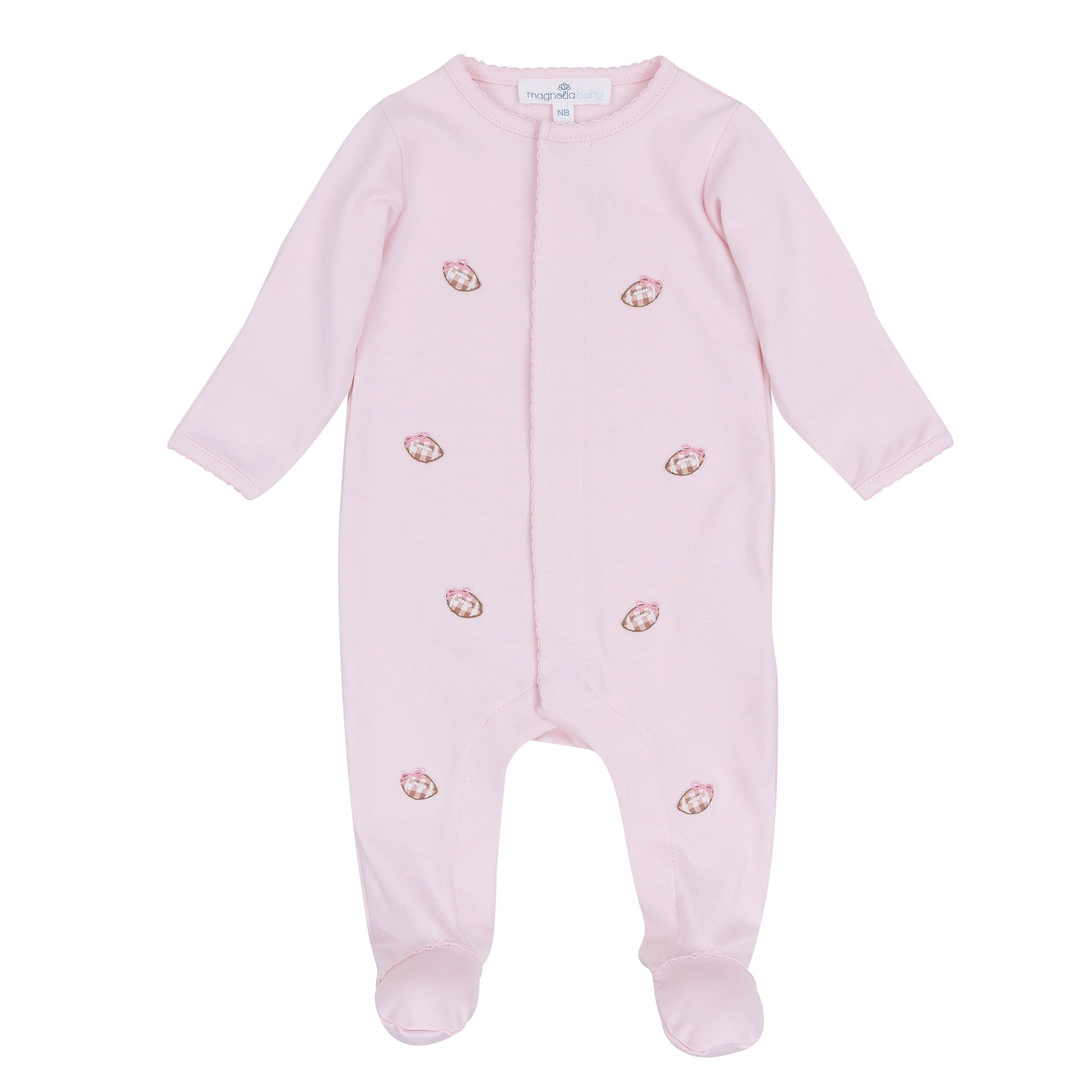 Tiny Tailgater Pink Scattered Footie