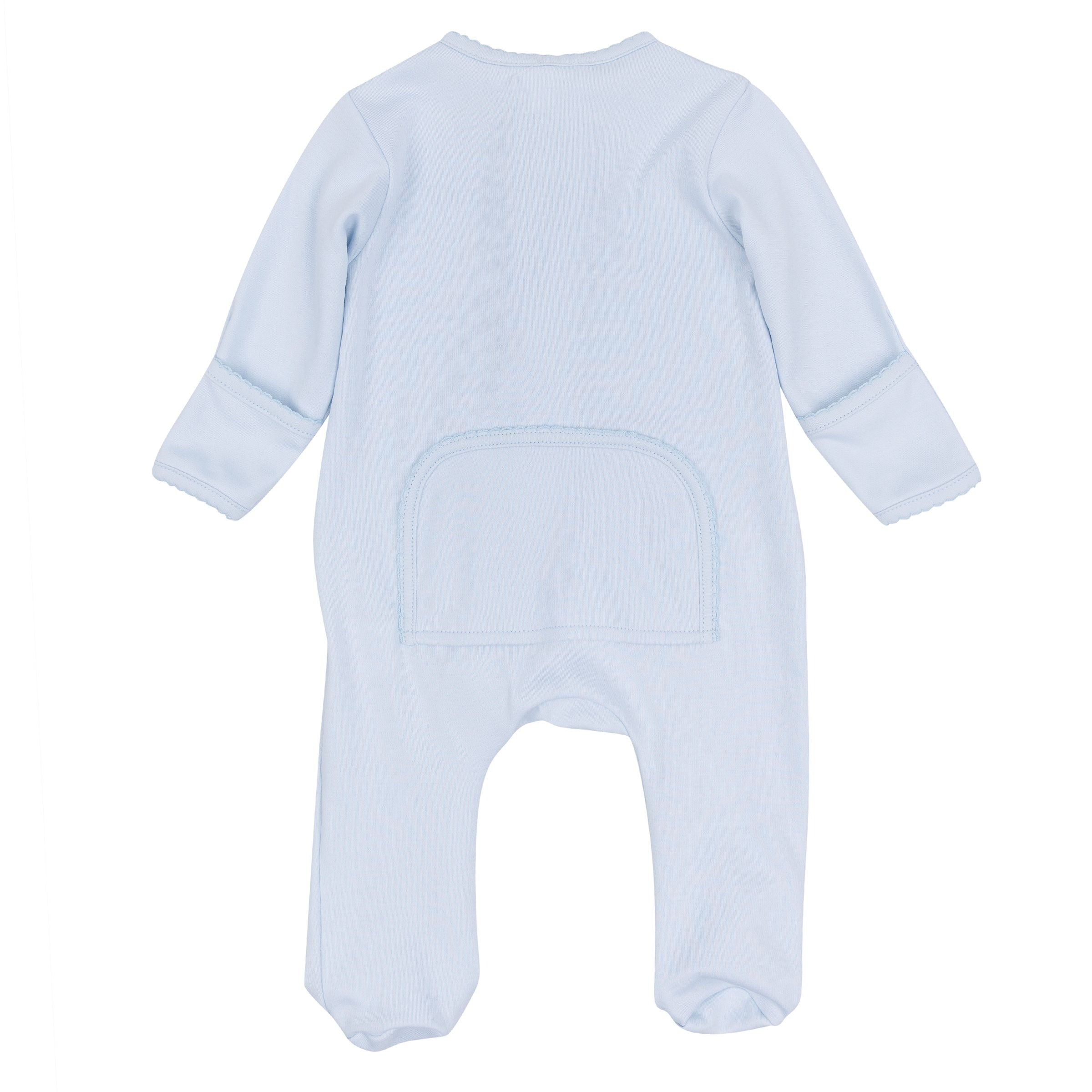 Tiny Tailgater Light Blue Zip Footie