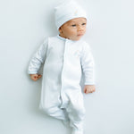 Vintage Stork Light Blue Footie
