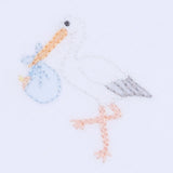 Vintage Stork Light Blue Footie