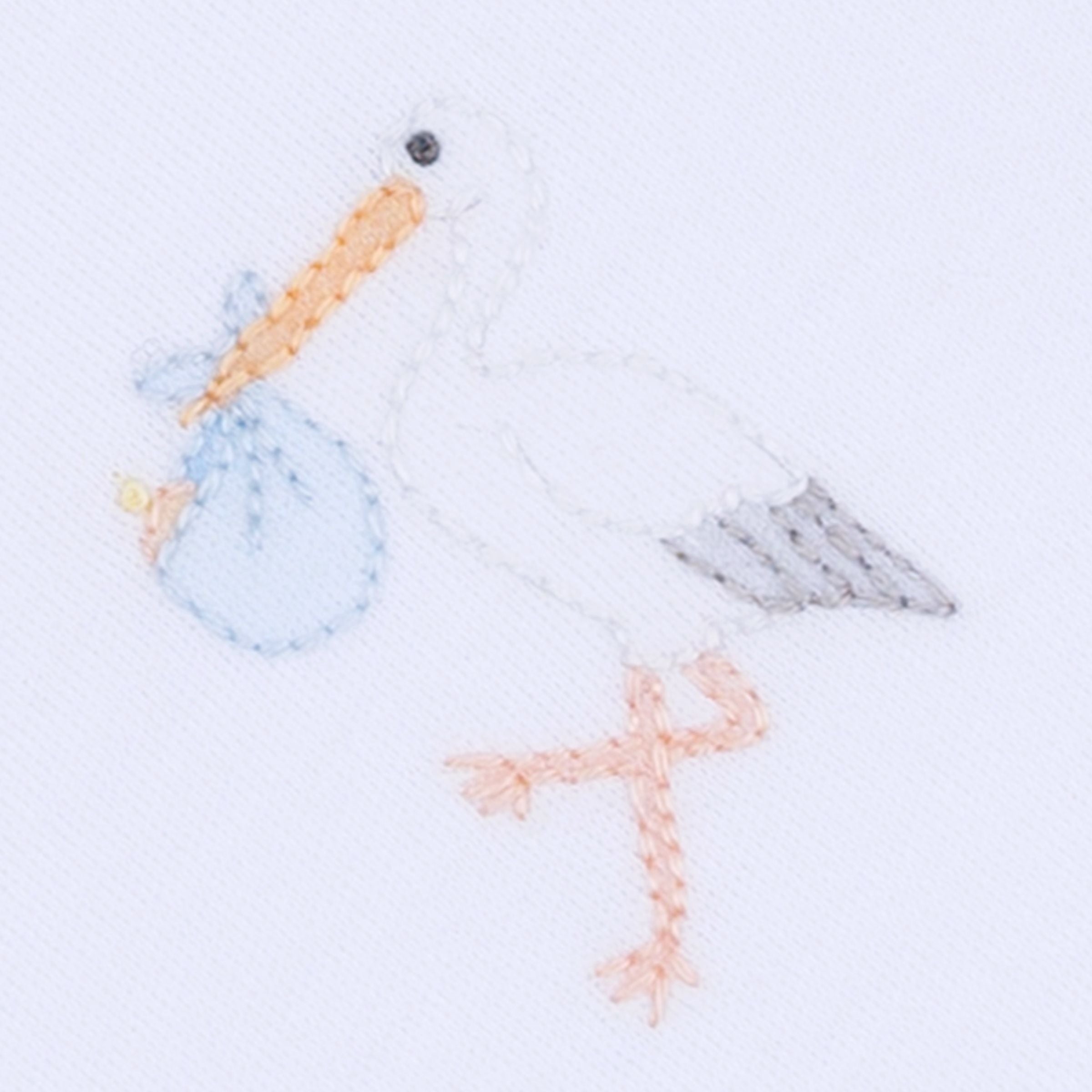 Vintage Stork Light Blue Footie