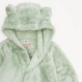 SOFT SPRUCE MINKY BEAR FOOTIE: 330 / 6-9M