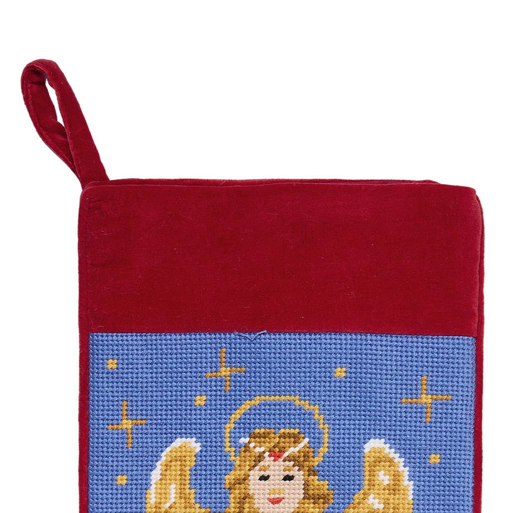 Angel Embroidered Stocking