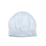 Milan Knit Baby Beanie Blue (Organic Cotton)