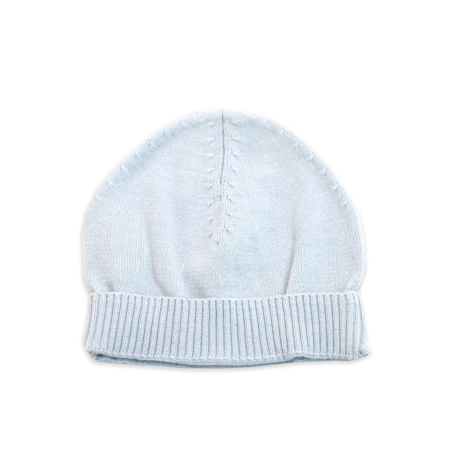 Milan Knit Baby Beanie Blue (Organic Cotton)