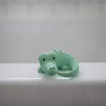 Crocodile Natural Organic Rubber Teether, Rattle & Bath Toy