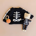 Skeleton Sweater Baby Kid Halloween Costume Fall: Black / XS 6-12m