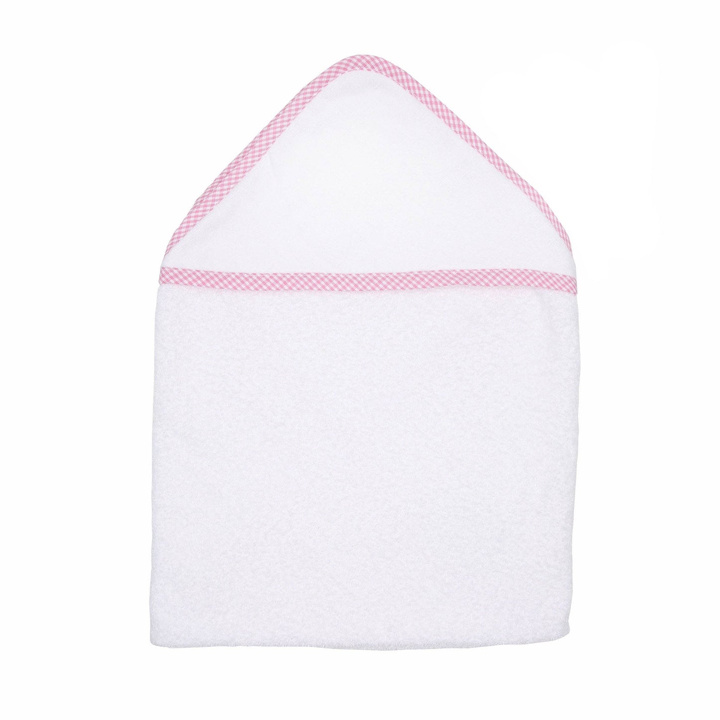 Gingham Essentials White Pink Towel: One Size