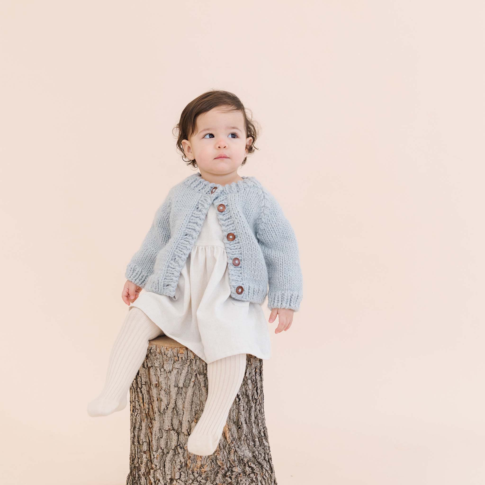 Classic Cardigan, Bowie Grey Baby Kids Fall Winter Sweater: 6-12M