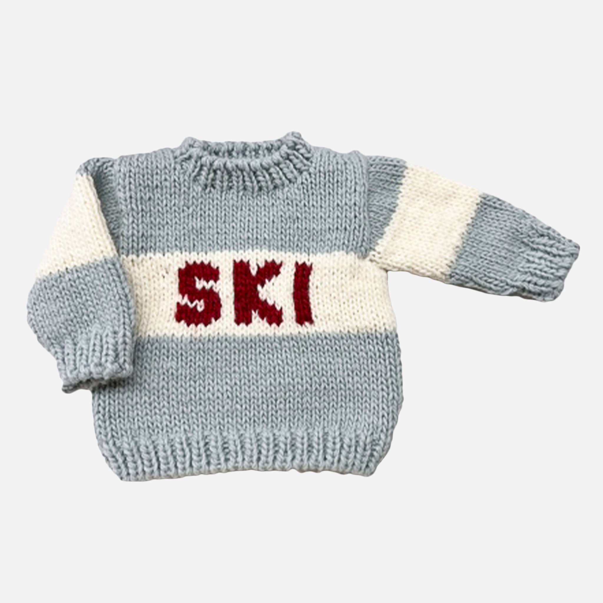 Ski Sweater, Bowie Grey Kids Baby Apparel Winter: XS; 6-12M