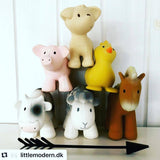 Chick Natural Organic Rubber Teether, Rattle & Bath Toy