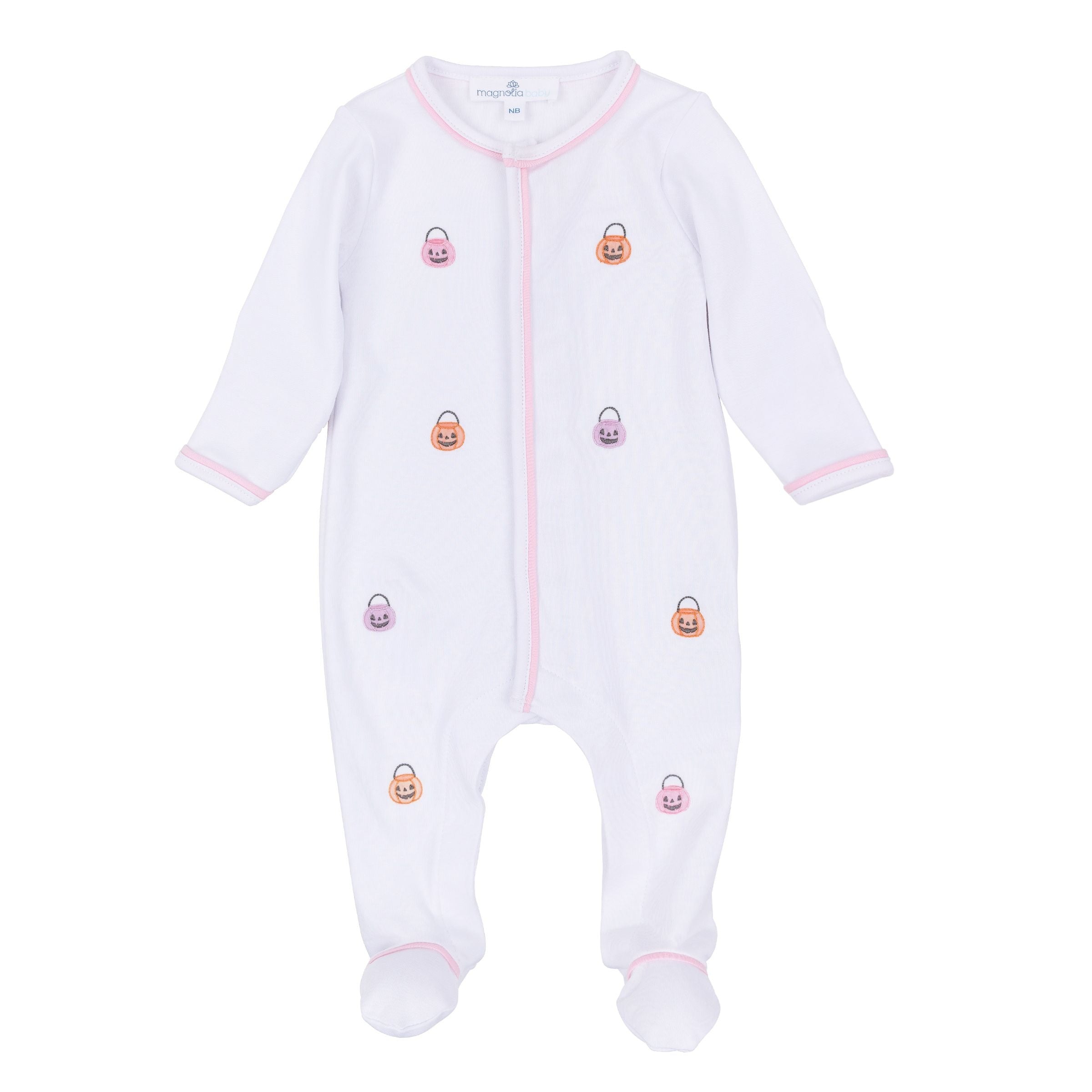 Pumpkin Party Pink Footie