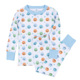 Pumpkin Party Light Blue Long Pajamas