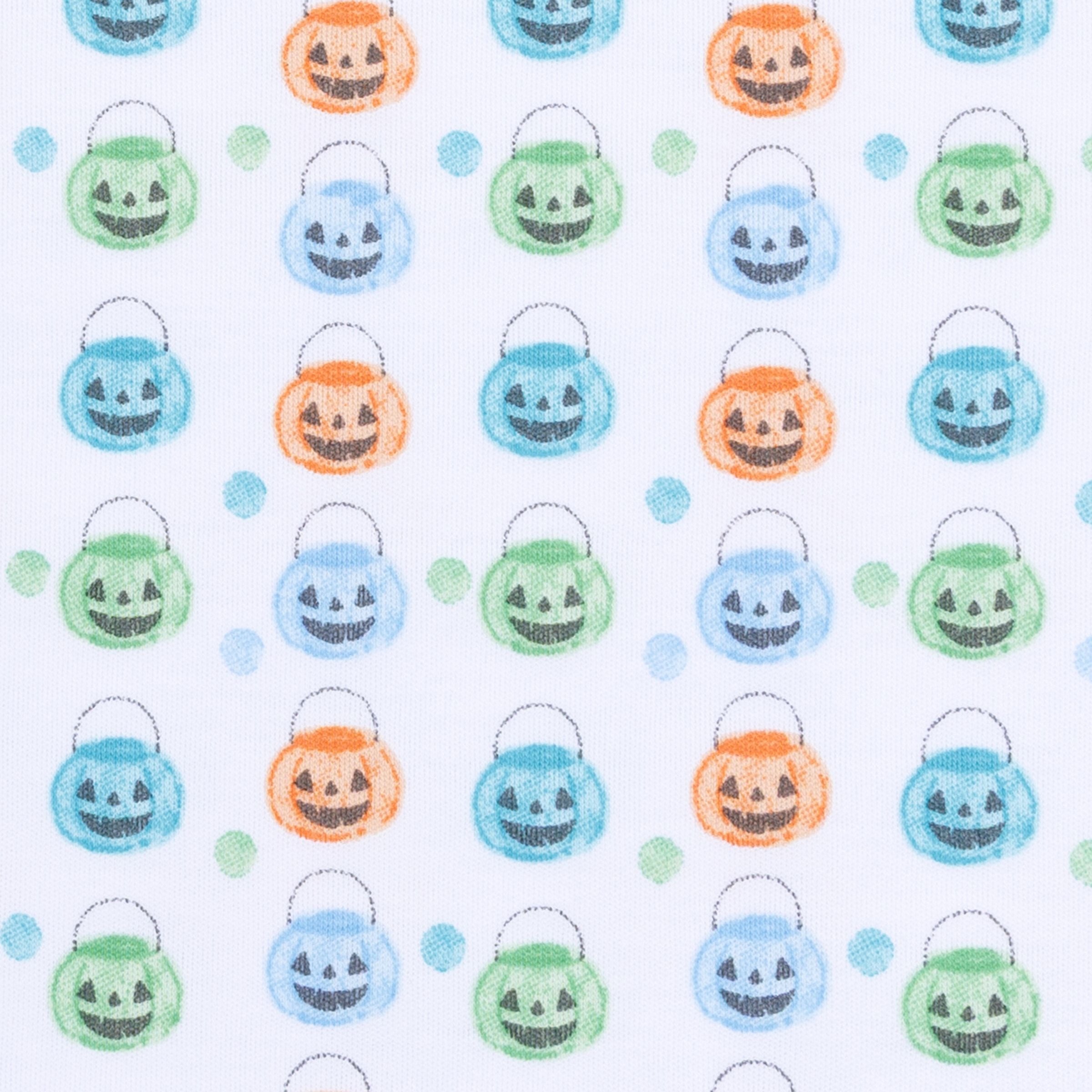 Pumpkin Party Light Blue Long Pajamas