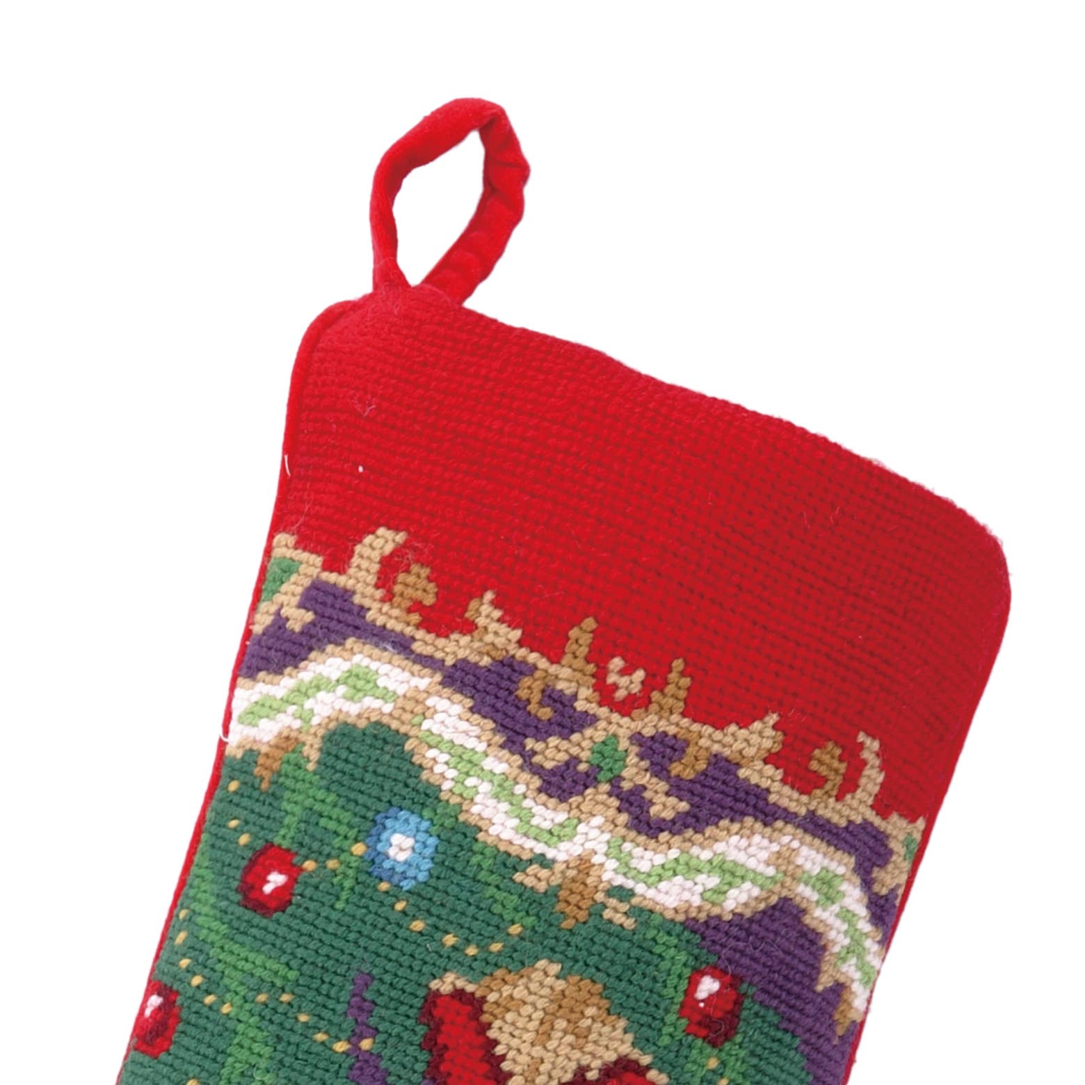Christmas soldier needlepoint stocking by Peking Handicraft, detail