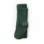 Cable Knit Tights - Forest Green