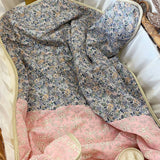 Baby blanket Liberty® fabric and fleece: Andréa