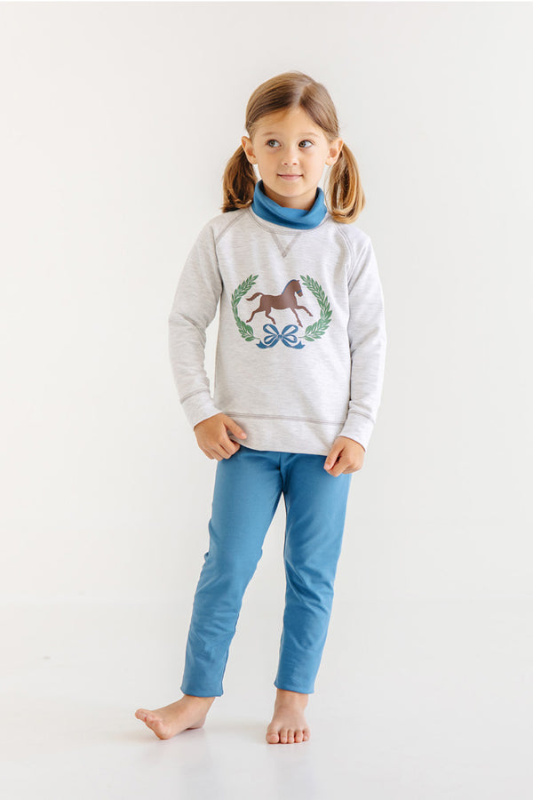 Tatum's Turtleneck Shirt - Barnsley Blue