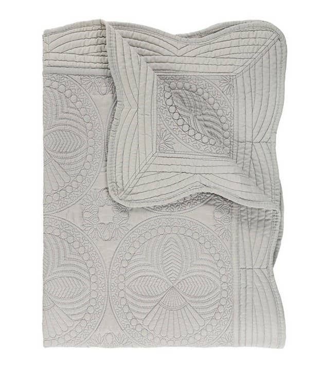 Heirloom Quilt - Baby Quilt Blanket Monogram: Cream