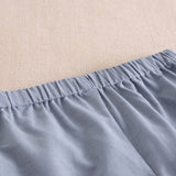 Baby boy set light blue gingham shirt and shorts: 6 Months