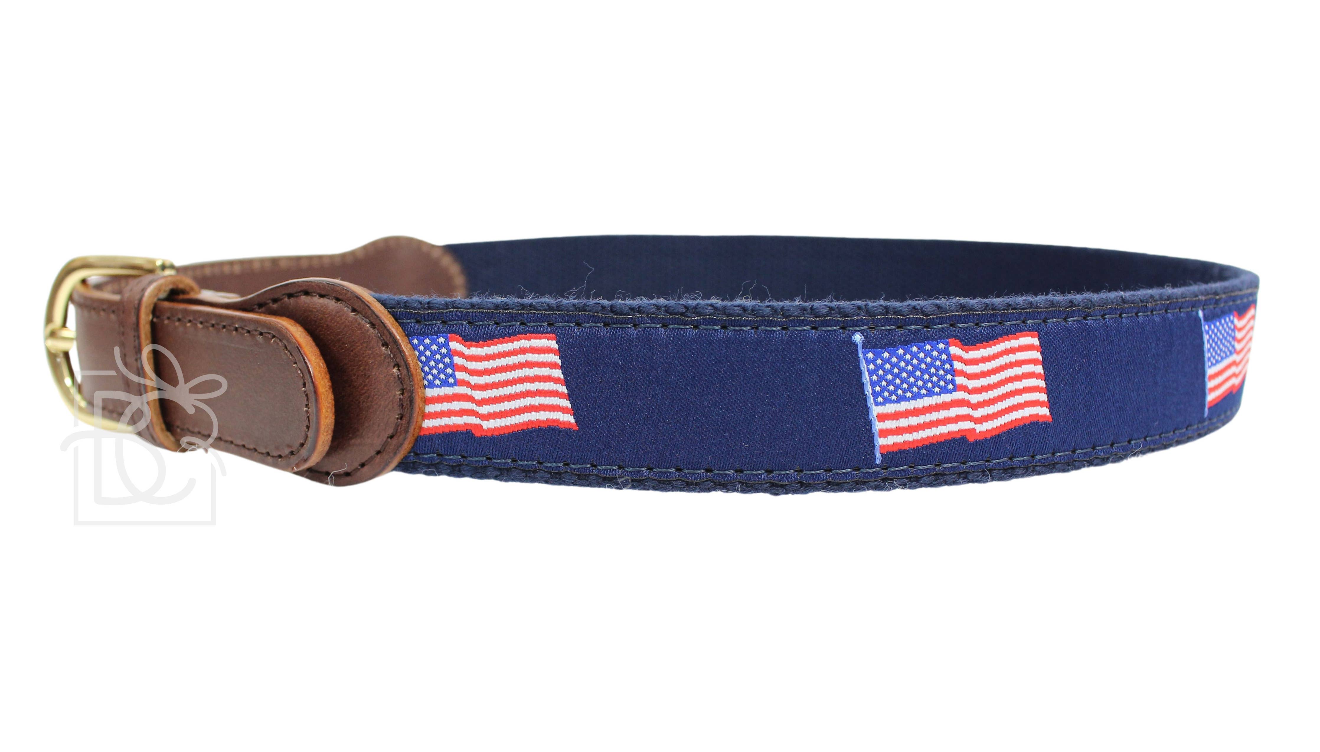 USA FLAG RIBBON BELTS: 20" (3-4 Years)