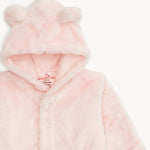 PINK BLOSSOM MINKY MAGNETIC BEAR JACKET SOFT PLUSH INFANT TODDLER OUTERWEAR