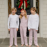 Whimsical Santa Beckett pant styled for the holidays