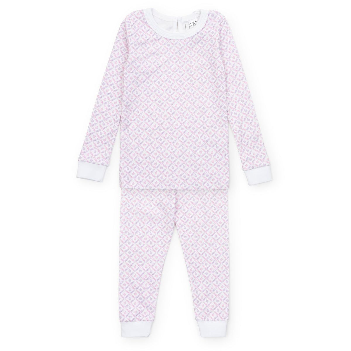 Ava Girls’ Pajama Pant Set - School Plaid Pink