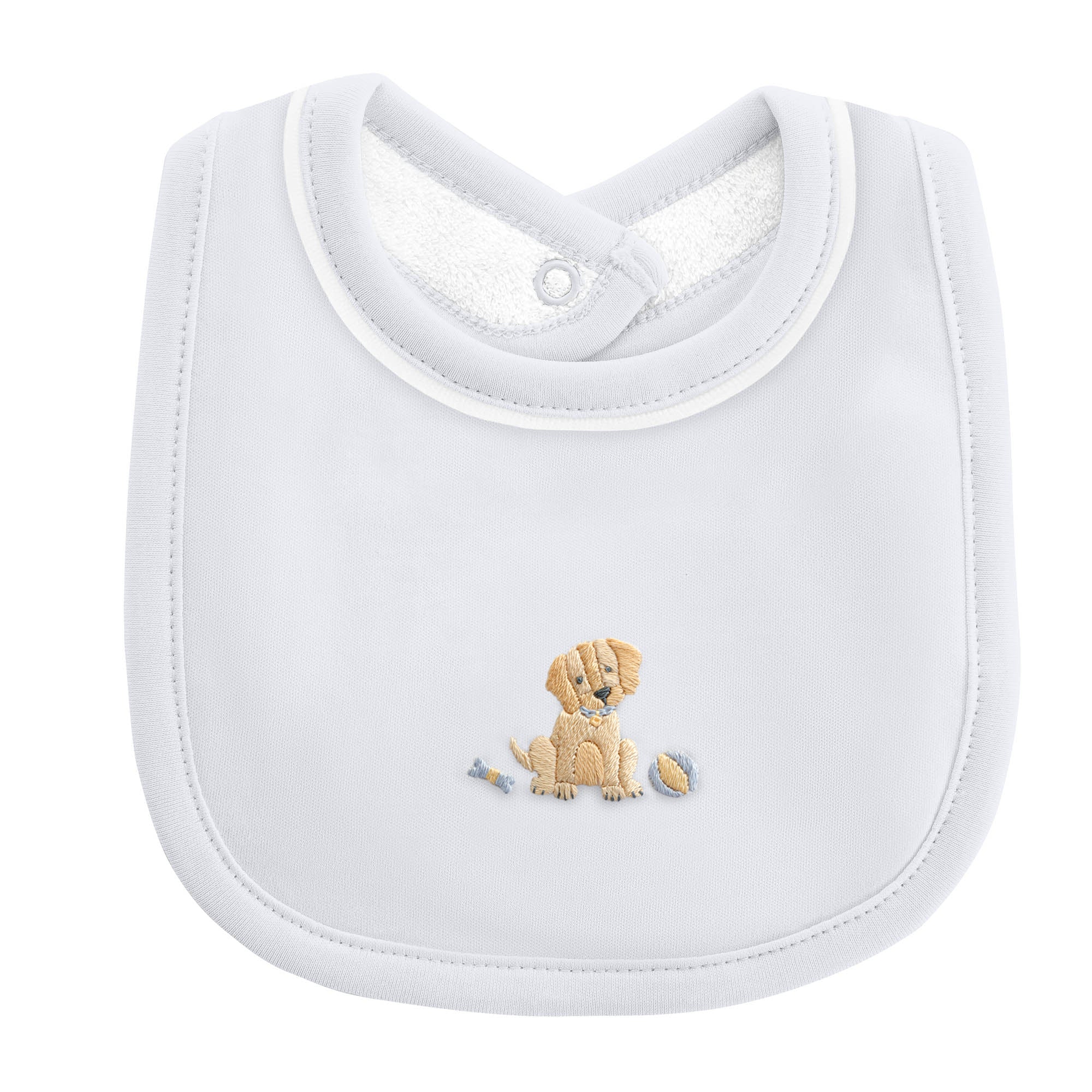 Good Puppy - Boy Bib With Piping Trim