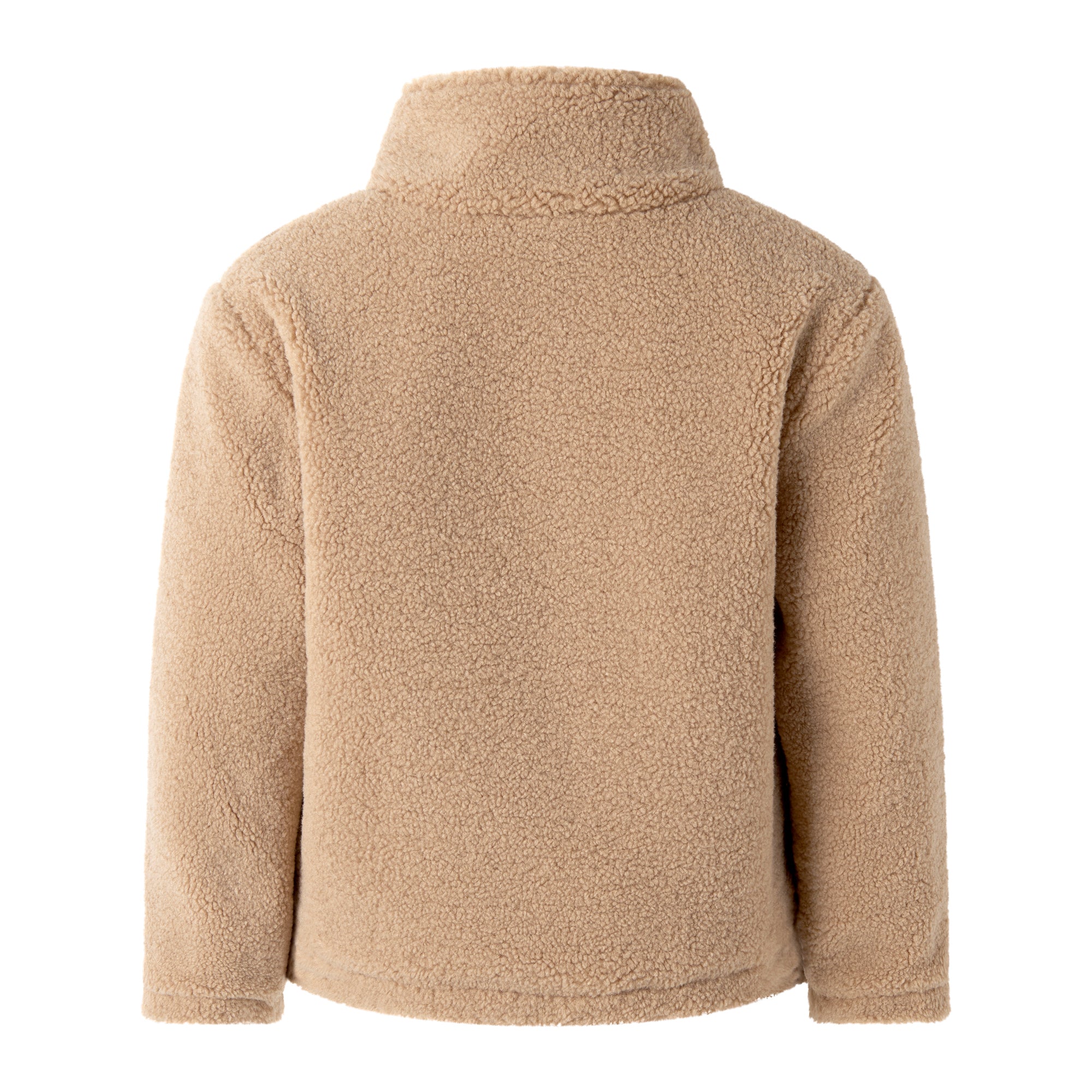 Rachel Riley camel shearling jacket, back view