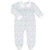 Blue Meadow Smocked Footie