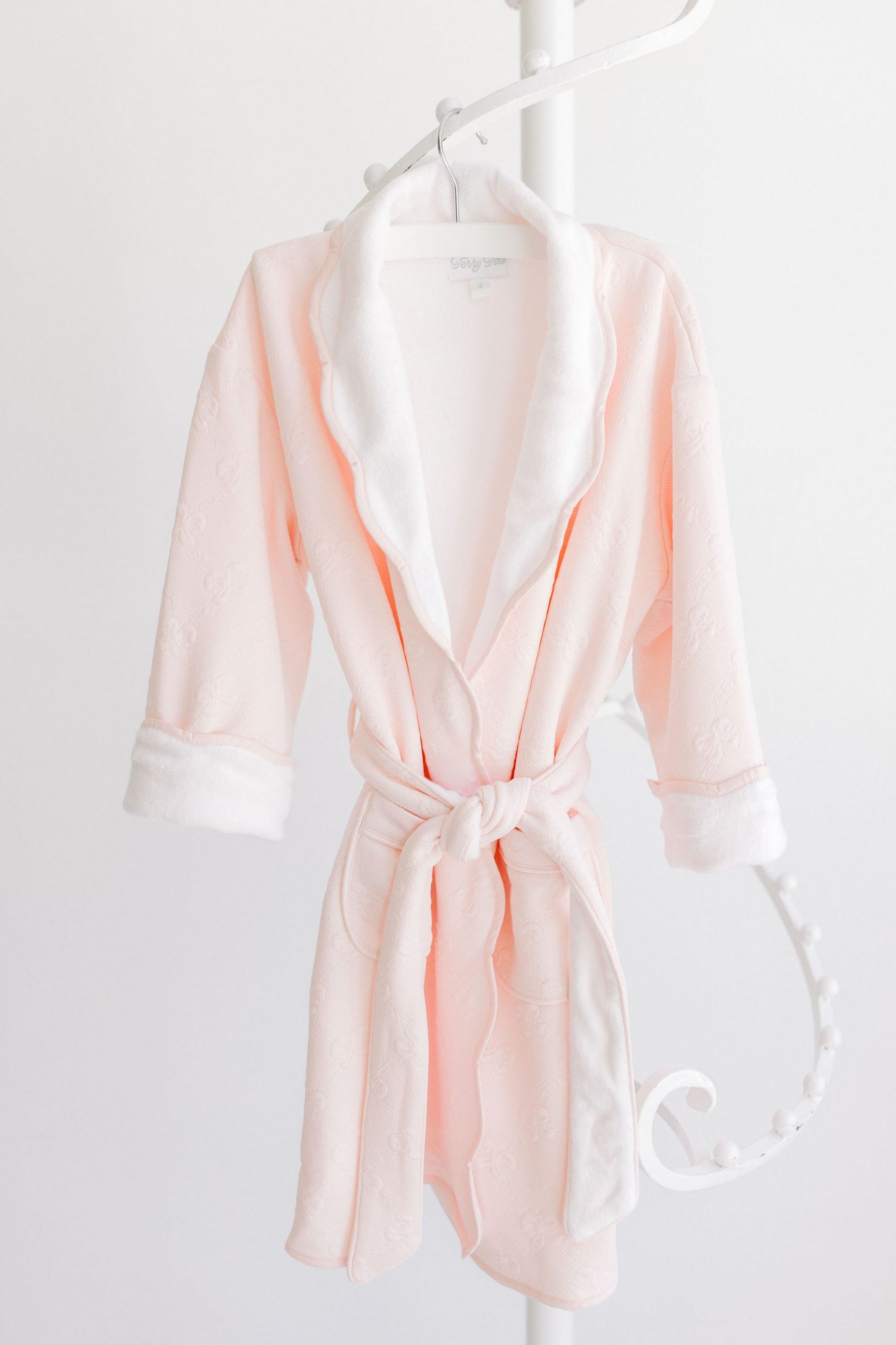 Bathrobe - Pink Jacquard Bows