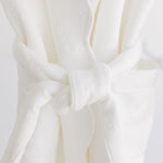 Bathrobe - White Jacquard Bows