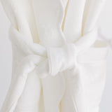 Bathrobe - White Jacquard Bows