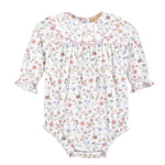 Baby Club Chic bloomie friends printed pima bubble with embroidered collar