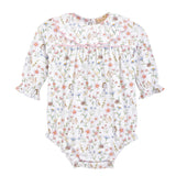 Baby Club Chic bloomie friends printed pima bubble with embroidered collar