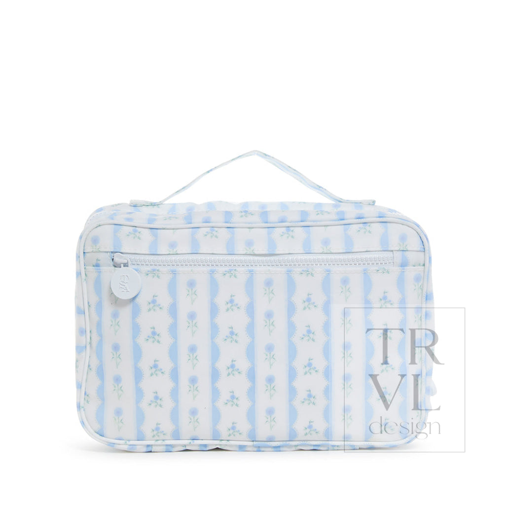 BUNDLE UP2 Hanging Toiletry Bag - Ribbon Floral Blue