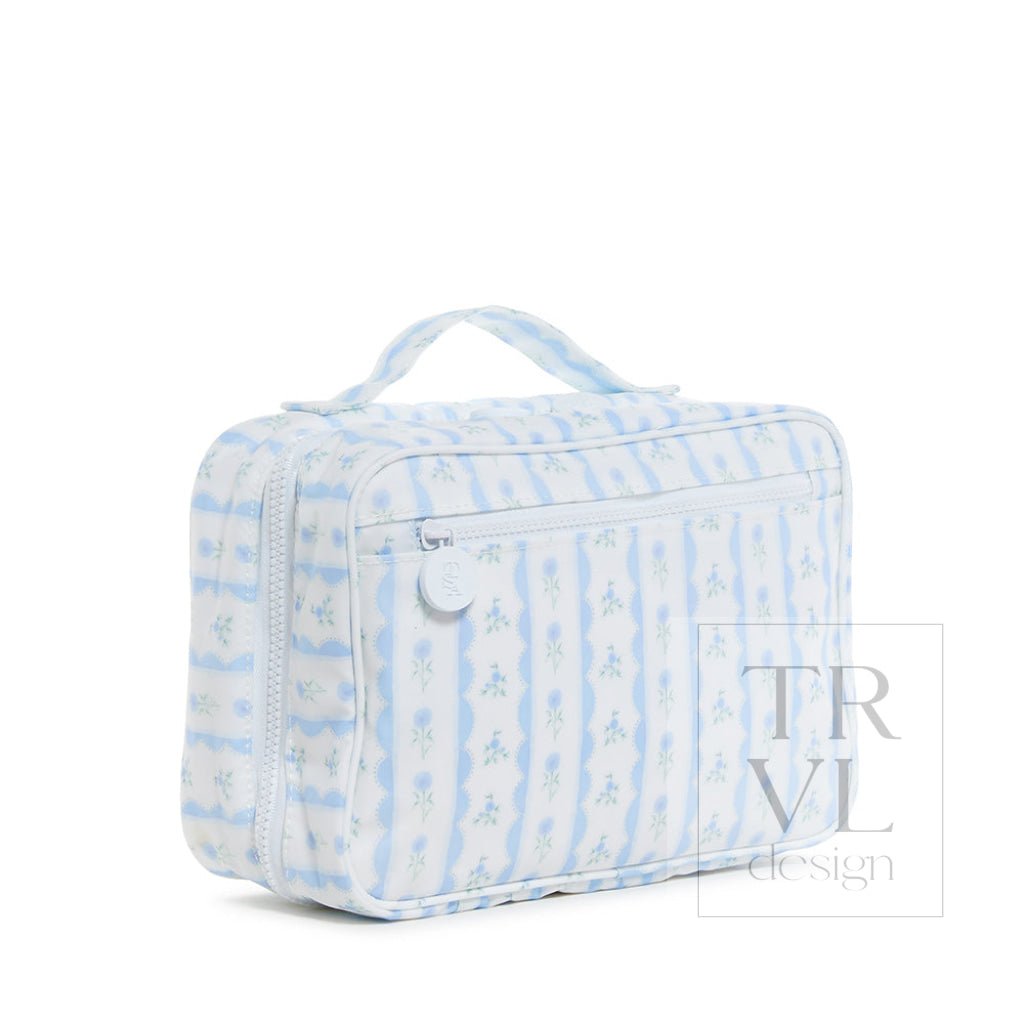 BUNDLE UP2 Hanging Toiletry Bag - Ribbon Floral Blue