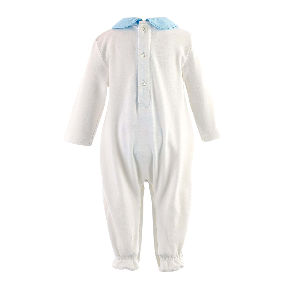 Blue Smocked Footie