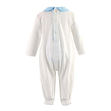 Blue Smocked Footie
