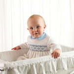 Blue Smocked Footie