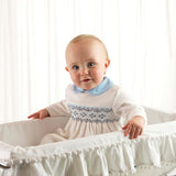 Blue Smocked Footie