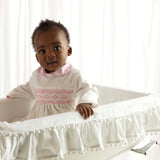 Pink Smocked Footie